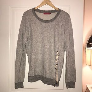 Philanthropy Ripped Pullover. Size Large